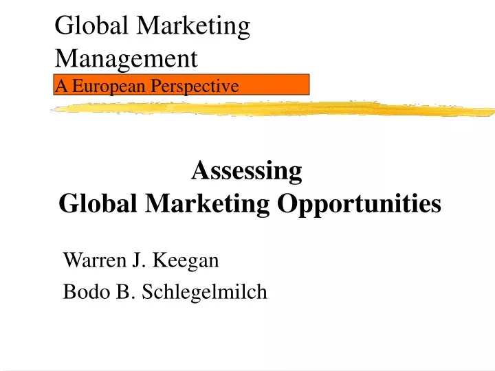 global marketing management a european perspective