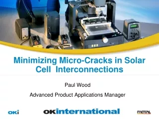 Minimizing Micro-Cracks in Solar Cell  Interconnections