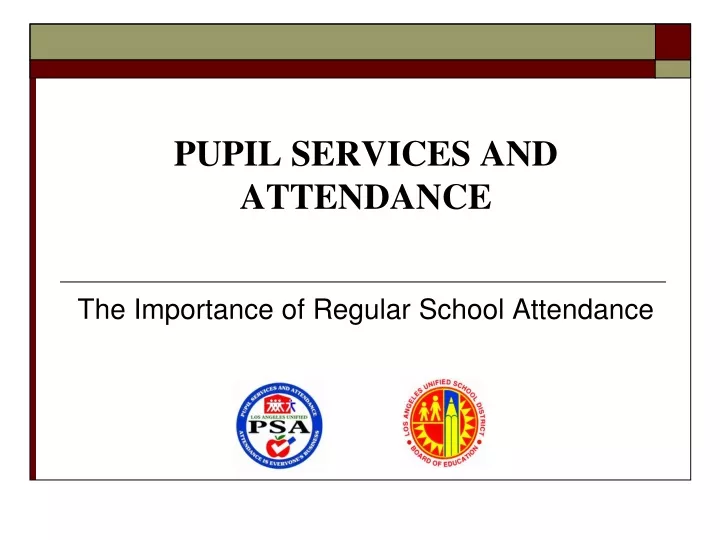 pupil services and attendance