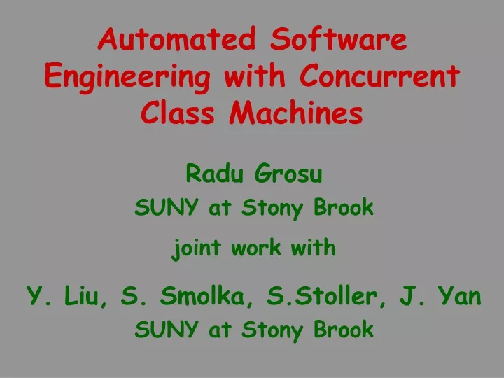 automated software engineering with concurrent
