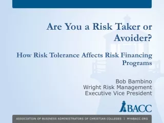 Are You a Risk Taker or Avoider?
