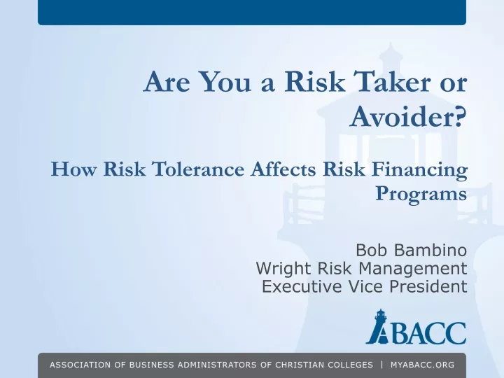 are you a risk taker or avoider