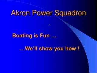 Akron Power Squadron
