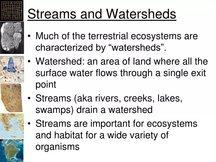 Streams and Watersheds
