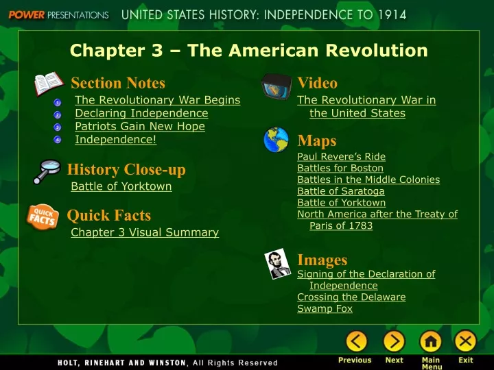 chapter 3 the american revolution