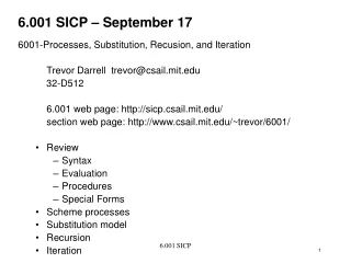 6.001 SICP – September 17