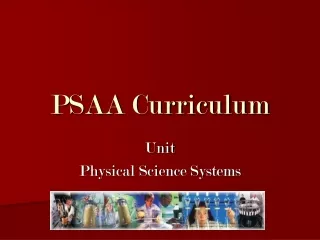 PSAA Curriculum