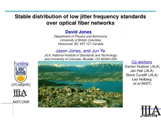 Stable distribution of low jitter frequency standards over optical fiber networks