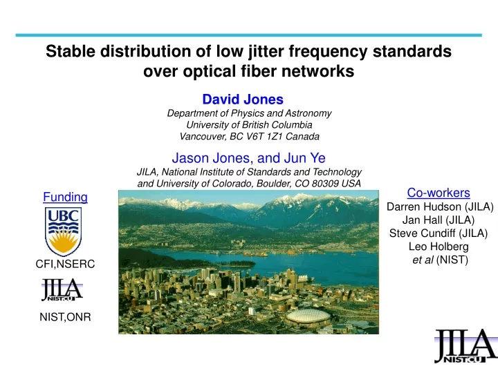 stable distribution of low jitter frequency