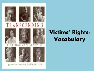 Victims’ Rights:  Vocabulary