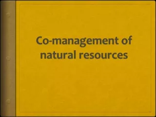 Co-management of natural resources