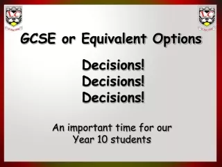 GCSE or Equivalent Options