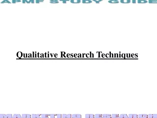 Qualitative Research Techniques