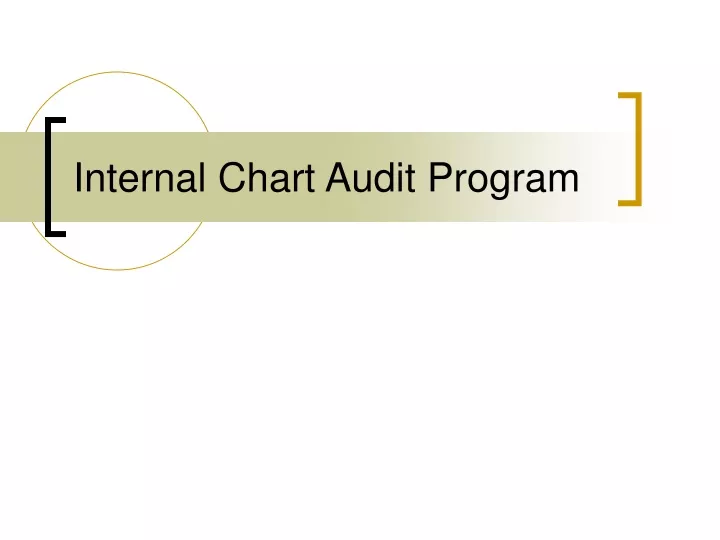 internal chart audit program
