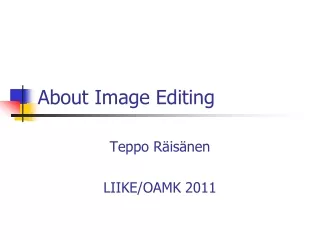 About Image Editing