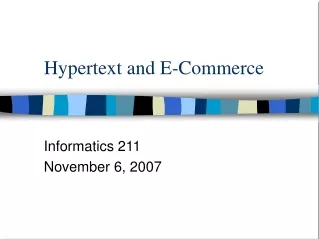 Hypertext and E-Commerce
