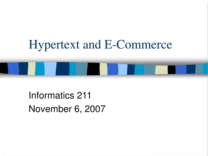 hypertext and e commerce