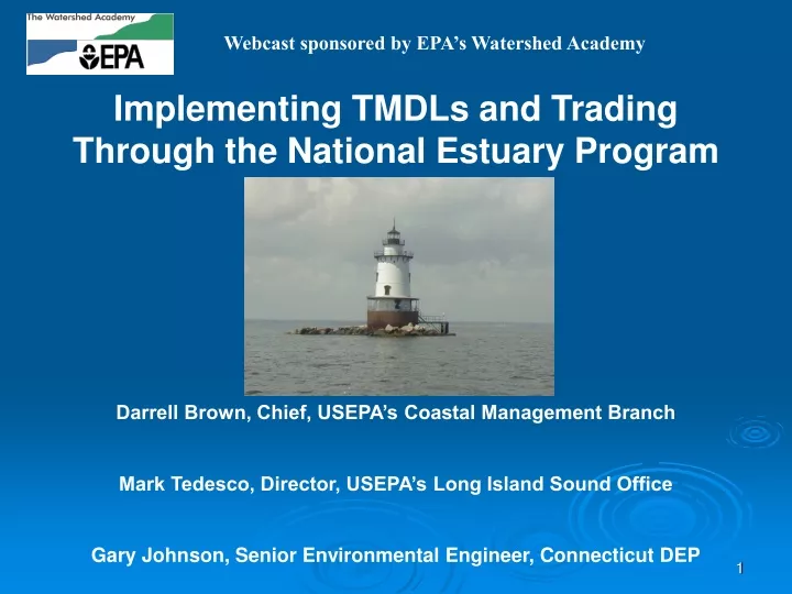webcast sponsored by epa s watershed academy