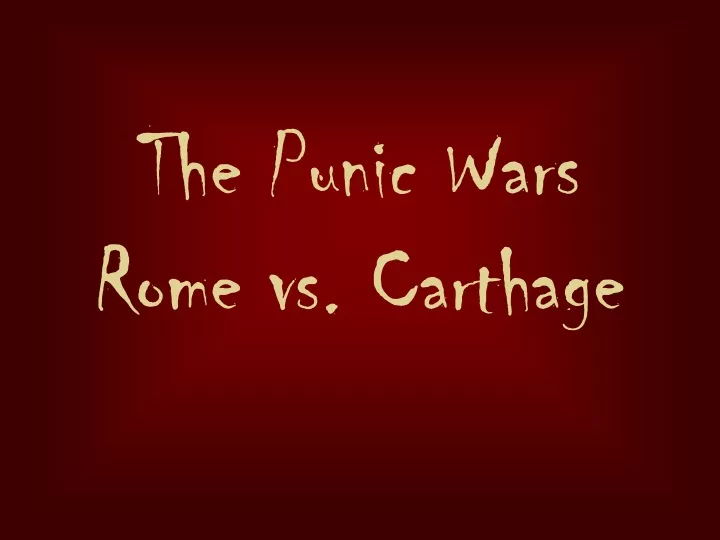 the punic wars rome vs carthage