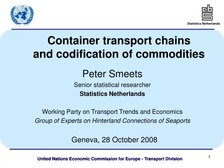 container transport chains and codification
