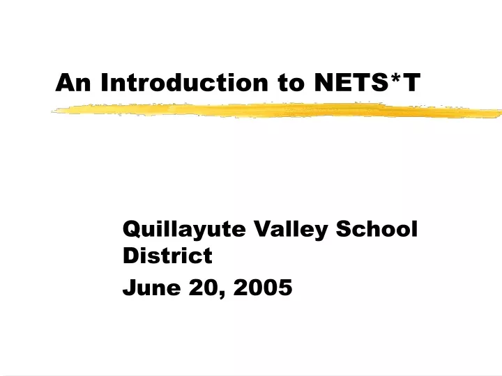 an introduction to nets t