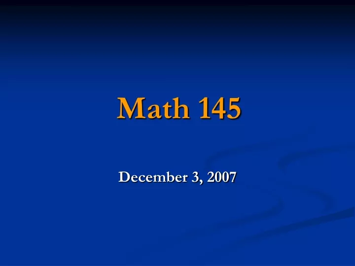 math 145