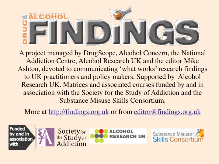 a project managed by drugscope alcohol concern