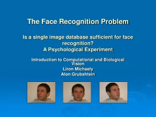 Introduction to Computational and Biological Vision Liron Michaely Alon Grubshtein