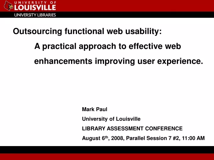 outsourcing functional web usability a practical