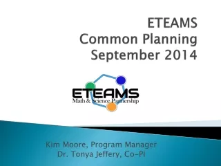 ETEAMS  Common  Planning  September 2014