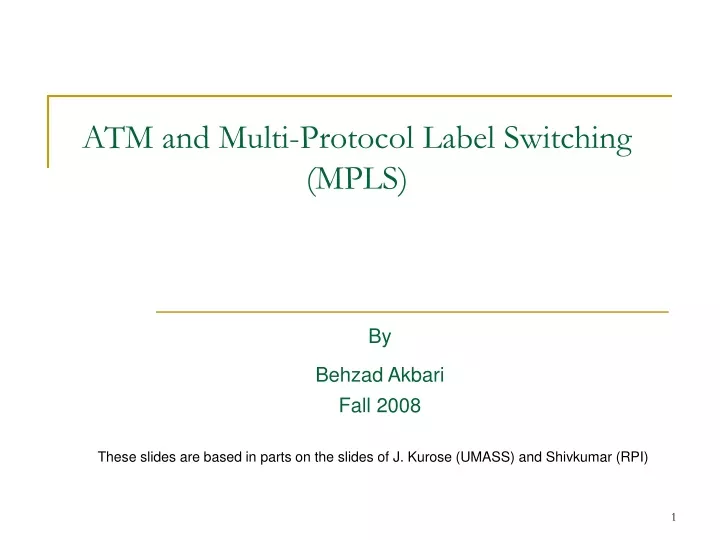 atm and multi protocol label switching mpls