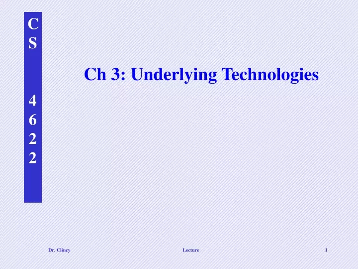 ch 3 underlying technologies
