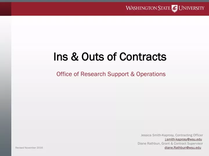 ins outs of contracts