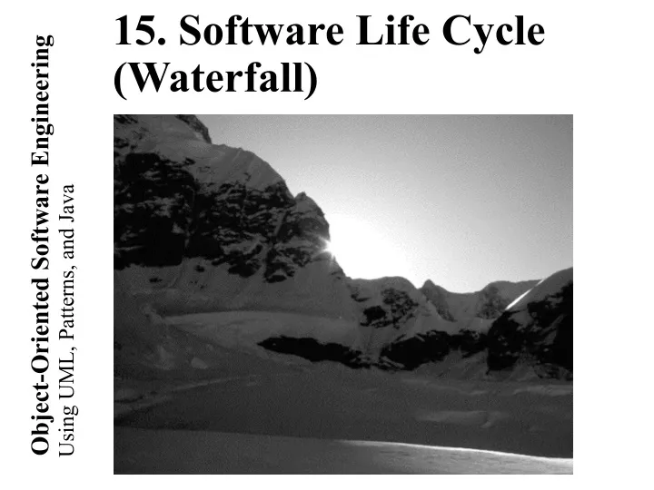 15 software life cycle waterfall