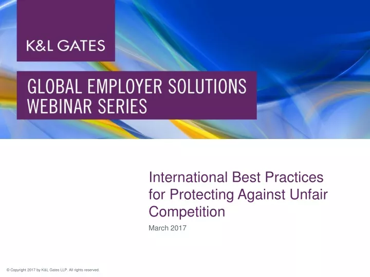 international best practices for protecting against unfair competition