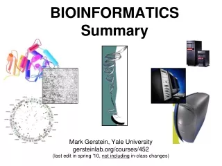 BIOINFORMATICS Summary