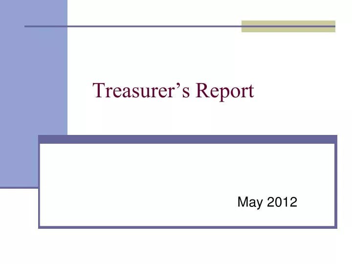 treasurer s report