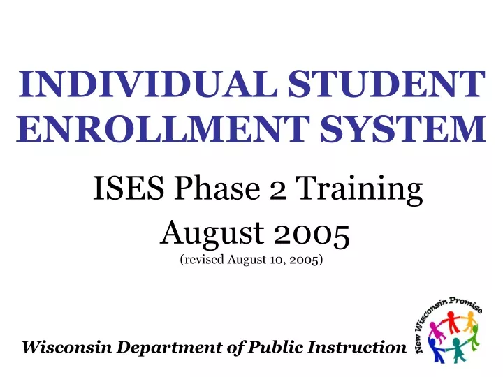 individual student enrollment system ises phase