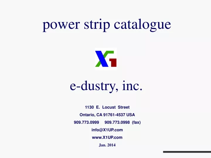 power strip catalogue