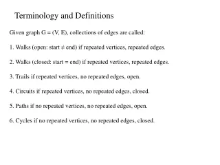 terminology and definitions