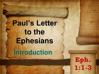 Paul’s Letter to the Ephesians