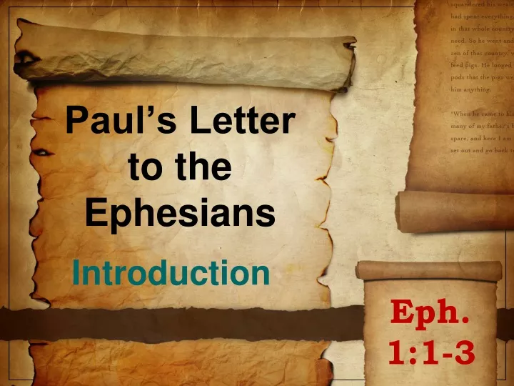 paul s letter to the ephesians