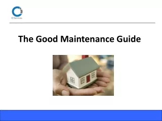 The Good Maintenance Guide