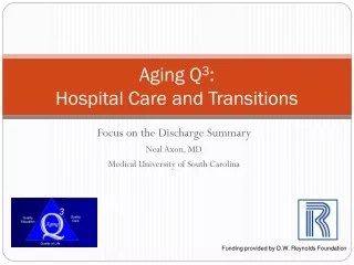 Aging Q 3 :  Hospital Care and Transitions