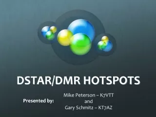 DSTAR/DMR HOTSPOTS