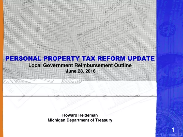 personal property tax reform update