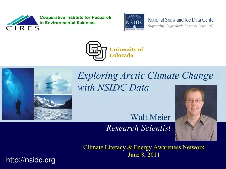 exploring arctic climate change with nsidc data