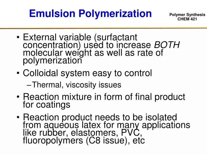 emulsion polymerization