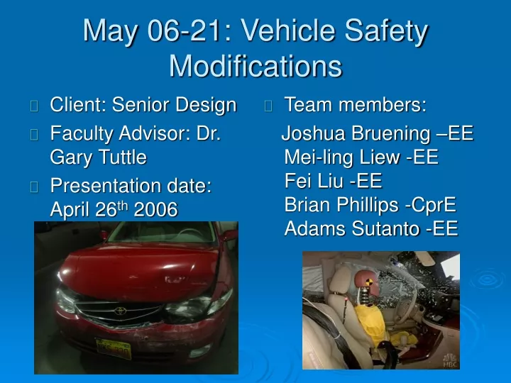 may 06 21 vehicle safety modifications