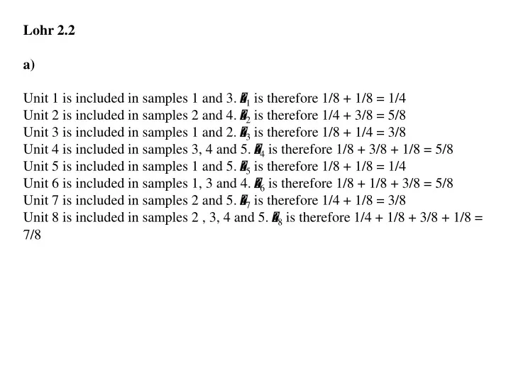 lohr 2 2 a unit 1 is included in samples